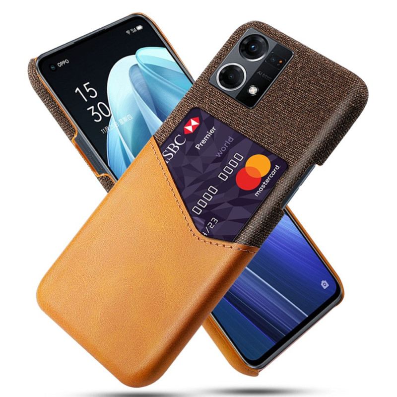 Maskica Oppo Reno 7 Tekstura Tkanine Držača Kartice