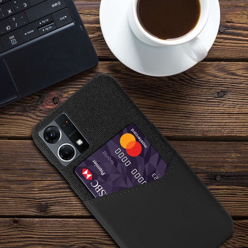 Maskica Oppo Reno 7 Tekstura Tkanine Držača Kartice