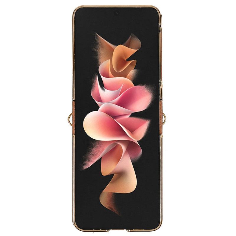 Flip Futrola Samsung Galaxy Z Flip 3 5G Kožna Futrola Uzica Od Umjetne Kože