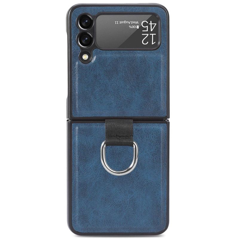 Flip Futrola Samsung Galaxy Z Flip 3 5G Kožna Futrola Vintage Kožni Stil S Prstenom