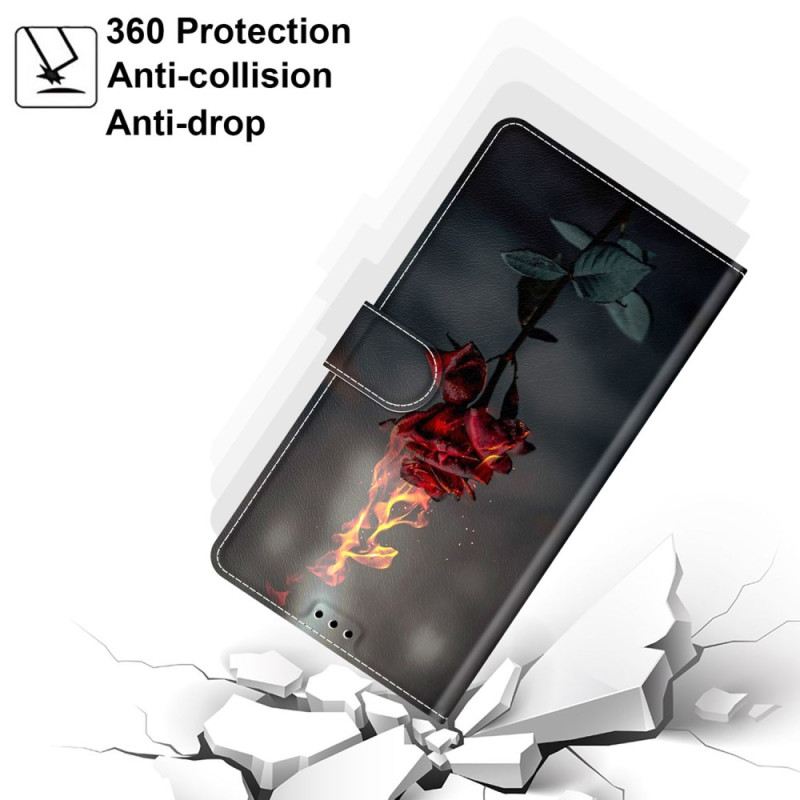 Flip Futrola Samsung Galaxy S24 5g Maskice Za Mobitele Vatreno Ružičasta S Remenom