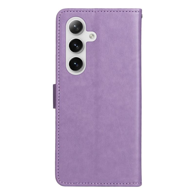 Kožna Futrola Za Samsung Galaxy S24 5g Mačka I Pčele S Remenom