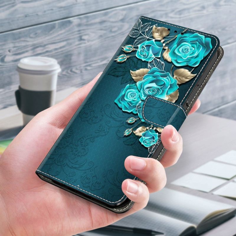 Kožna Futrola Za Samsung Galaxy S24 5g Ružičasto Plava