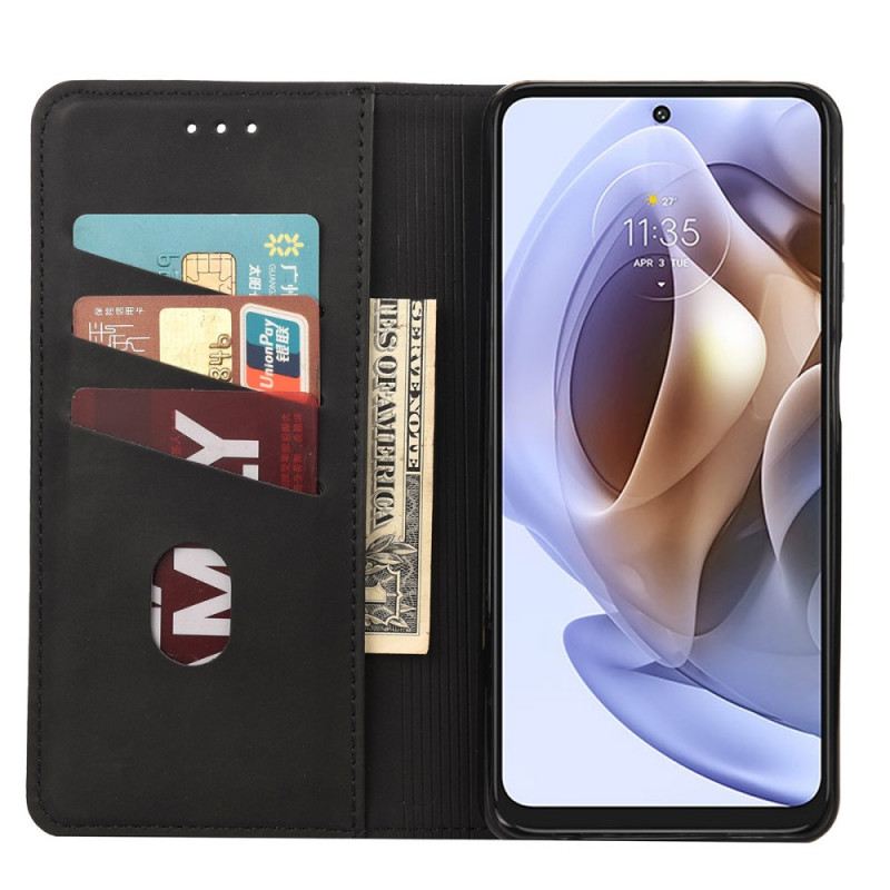 Flip Futrola Moto G51 5G Kožna Futrola Dvobojni Poslovni Efekt Kože