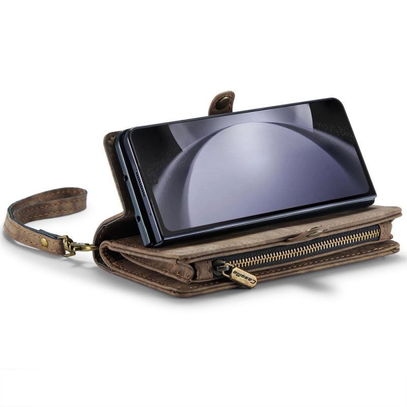 Kožna Futrola Samsung Galaxy Z Fold 6 Caseme Novčanik S Efektom Brušene Kože