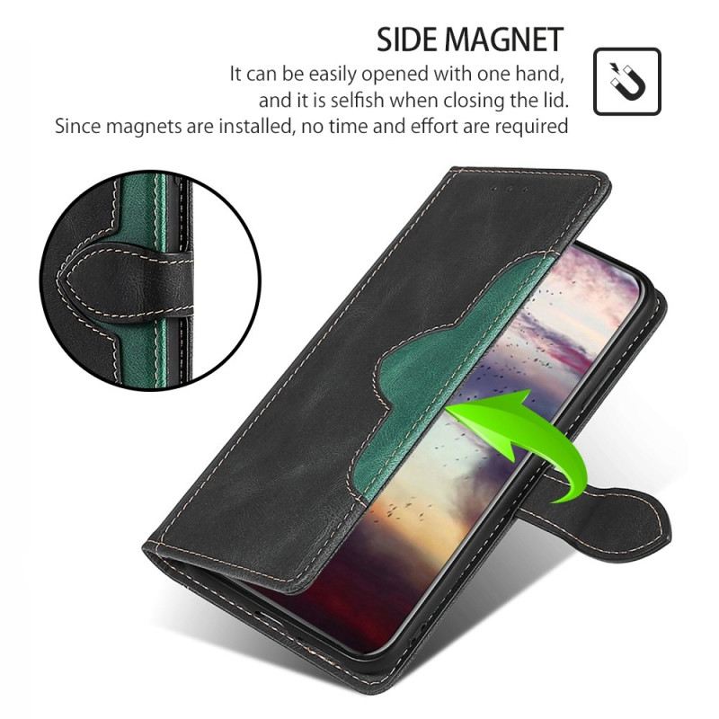 Kožna Futrola Xiaomi Redmi Note 12 Pro Dvobojni Cvjetni