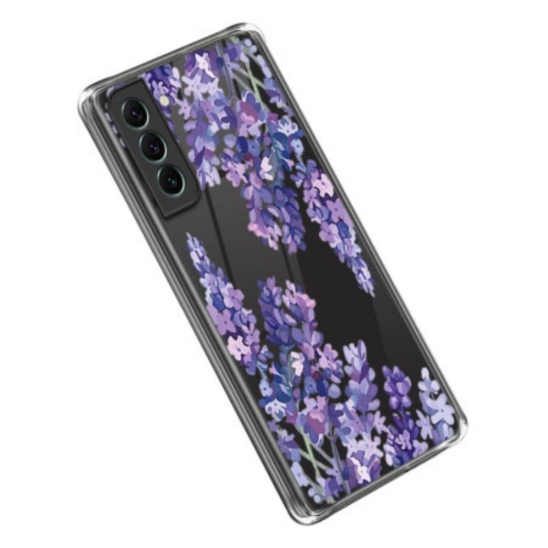 Maskica Samsung Galaxy S23 5G Ljubičasto Cvijeće Bez Šavova