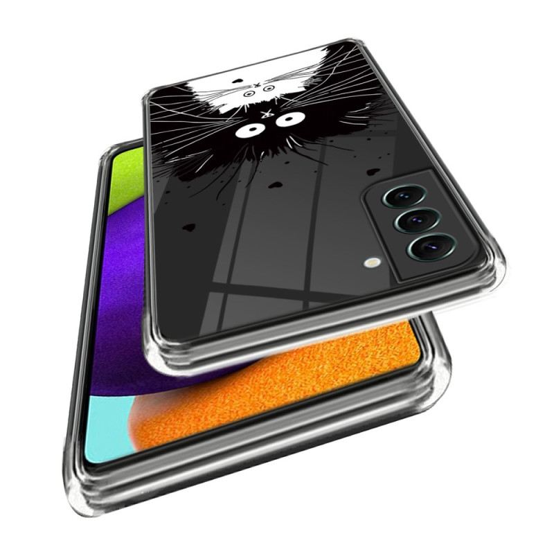 Maskica Samsung Galaxy S23 5G Prozirna Bijela Mačka Crna Mačka