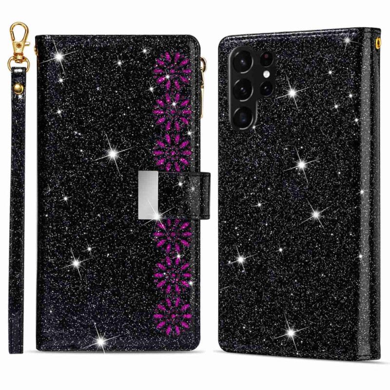 Futrola Samsung Galaxy S23 Ultra 5G Novčanik Novčanik Sa Šljokicama