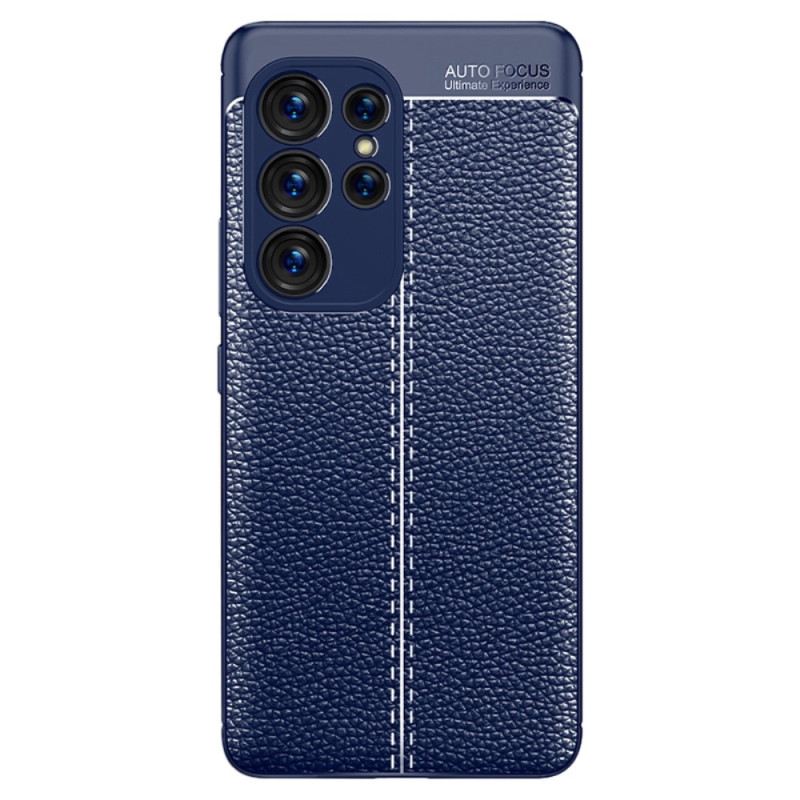 Maskica Samsung Galaxy S23 Ultra 5G Efekt Dvostruke Linije Litchi Kože