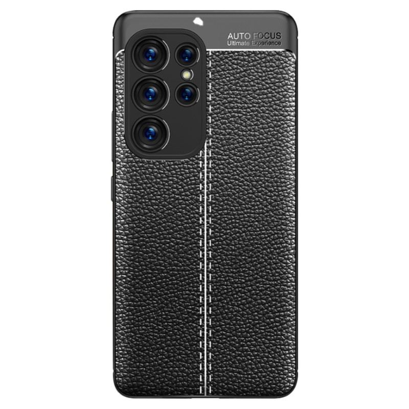 Maskica Samsung Galaxy S23 Ultra 5G Efekt Dvostruke Linije Litchi Kože