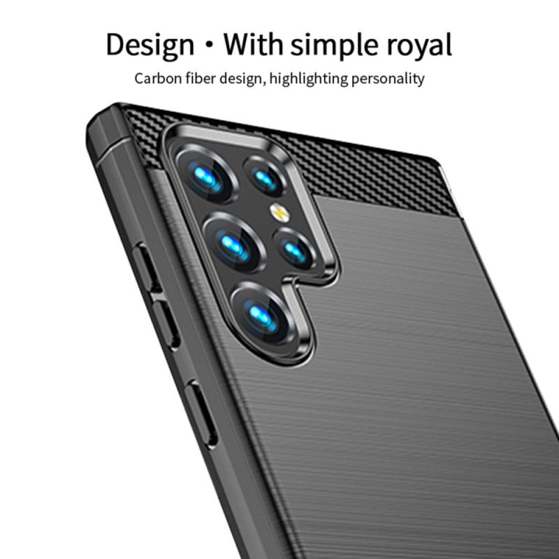 Maskica Samsung Galaxy S23 Ultra 5G Mofi Brušena Karbonska Vlakna