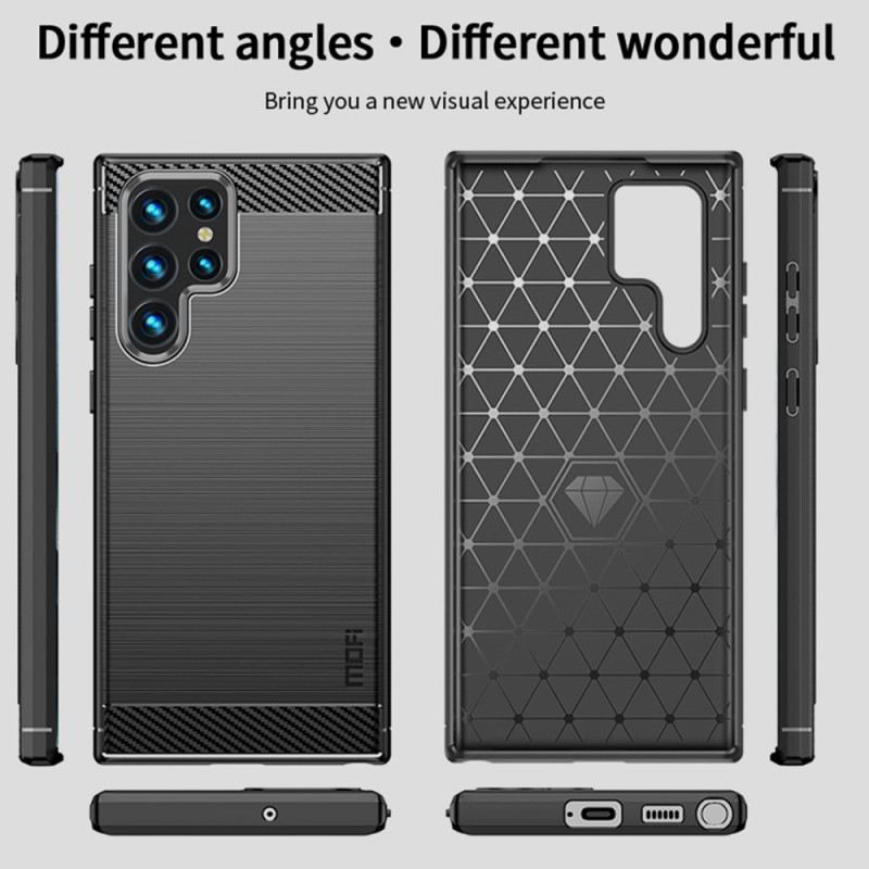 Maskica Samsung Galaxy S23 Ultra 5G Mofi Brušena Karbonska Vlakna
