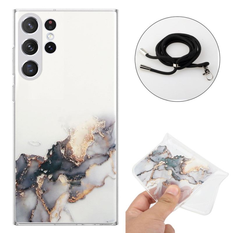 Maskica Samsung Galaxy S23 Ultra 5G S Mramornim Kabelom