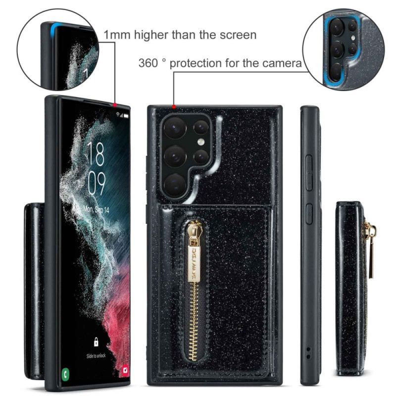 Maskica Samsung Galaxy S23 Ultra 5G Svjetlucavi Odvojivi Držač Za Kartice