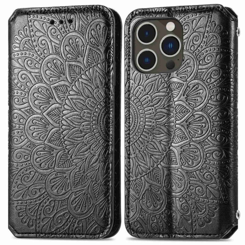 Flip Futrola iPhone 14 Pro Max Kožna Futrola Plemenski Listovi