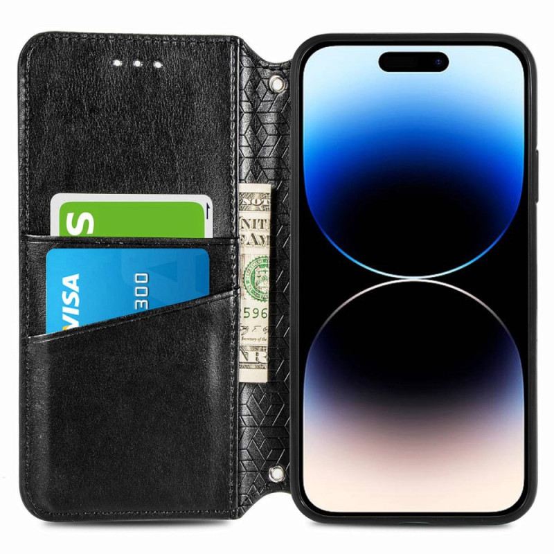 Flip Futrola iPhone 14 Pro Max Kožna Futrola Plemenski Listovi