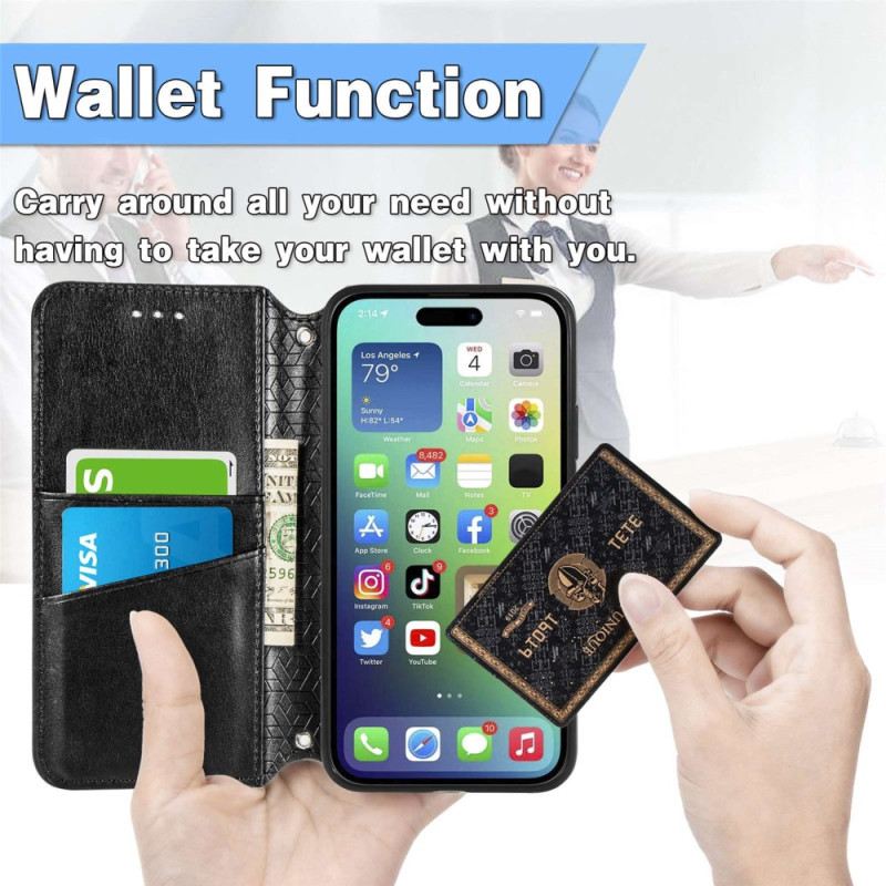 Flip Futrola iPhone 14 Pro Max Kožna Futrola Plemenski Listovi