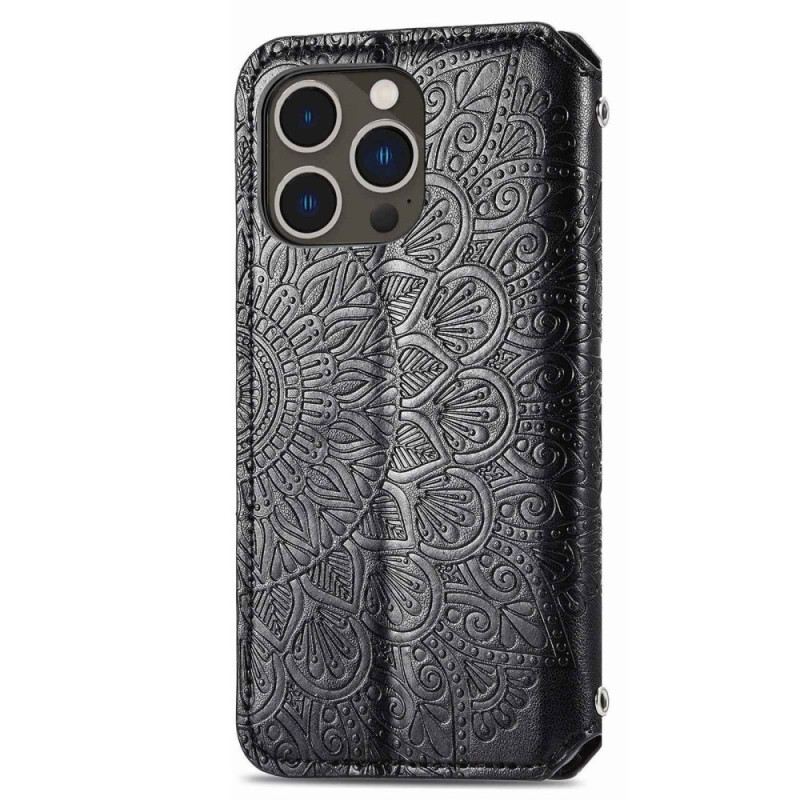 Flip Futrola iPhone 14 Pro Max Kožna Futrola Plemenski Listovi