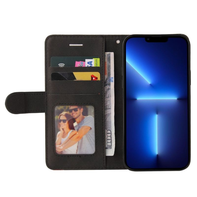 Kožna Futrola iPhone 14 Pro Max Dvobojni Remen