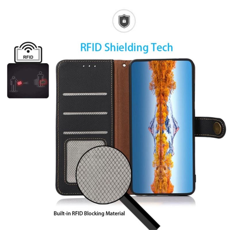 Kožna Futrola iPhone 14 Pro Max Khazneh Rfid Prava Koža