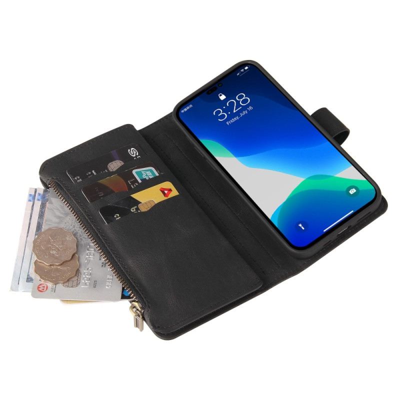 Kožna Futrola iPhone 14 Pro Max Višenamjenski Optimizirani Držači Kartica