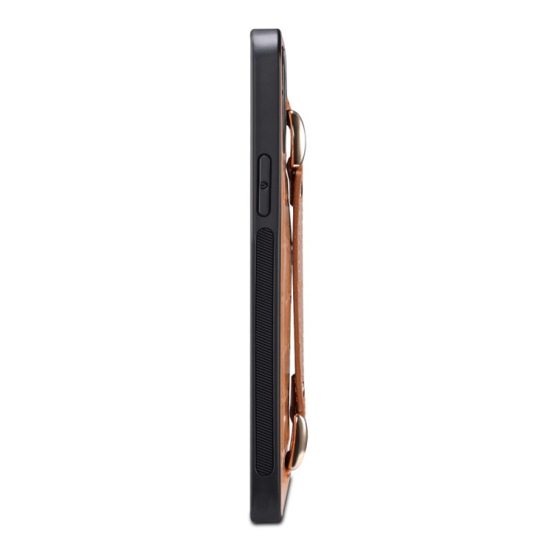 Maskica iPhone 14 Pro Max Držač Kartica S Croco Potpornom Trakom