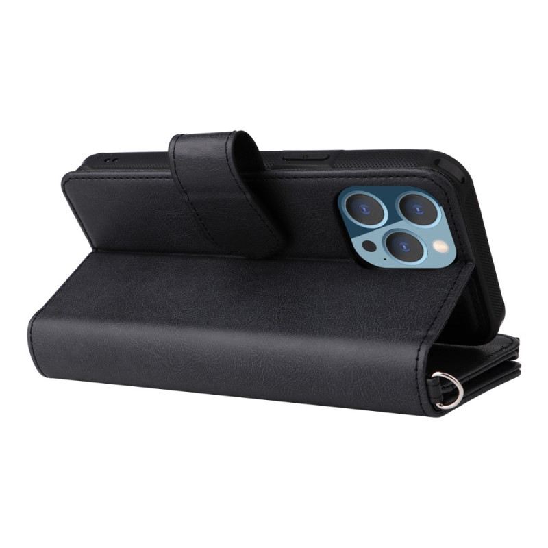 Maskica iPhone 14 Pro Max Novčanik Novčanik S Odvojivim