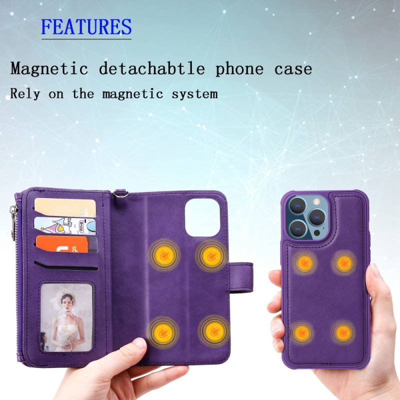 Maskica iPhone 14 Pro Max Novčanik Novčanik S Odvojivim