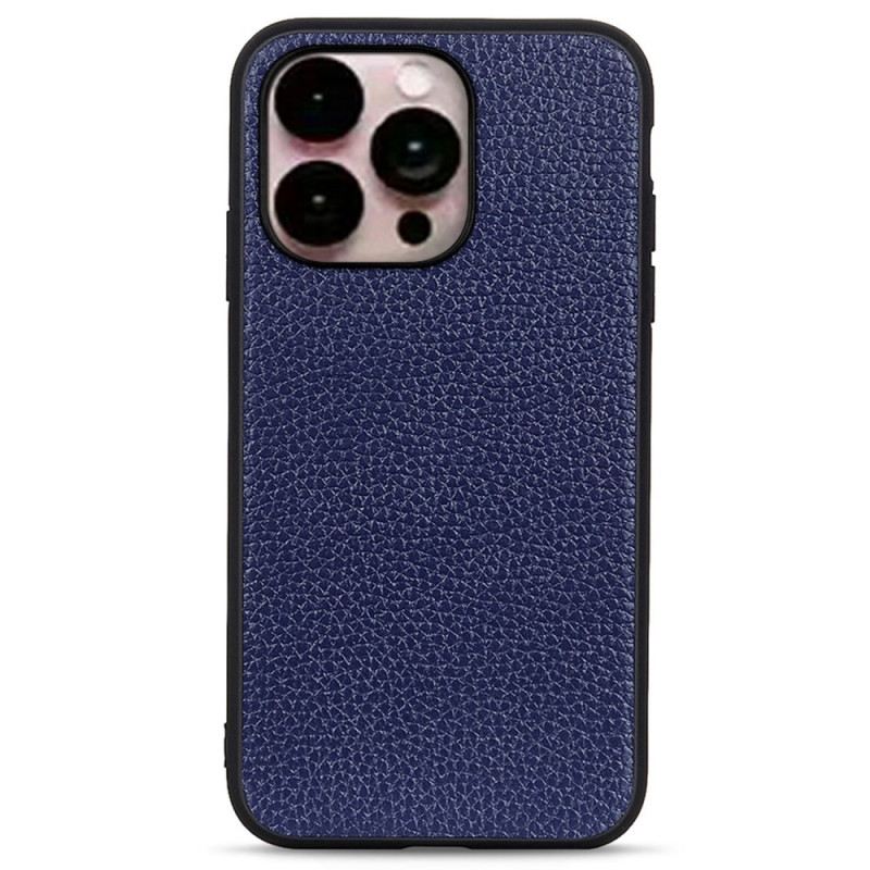 Maskica iPhone 14 Pro Max Prava Litchi Koža