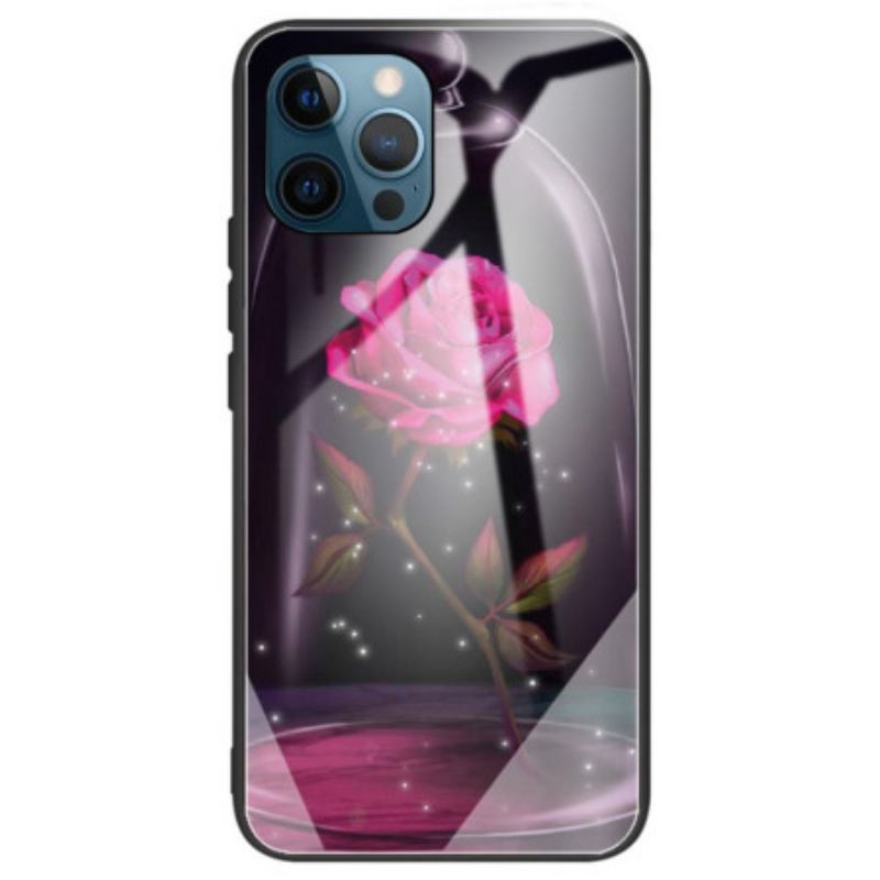 Maskica iPhone 14 Pro Max Ružičasto Kaljeno Staklo
