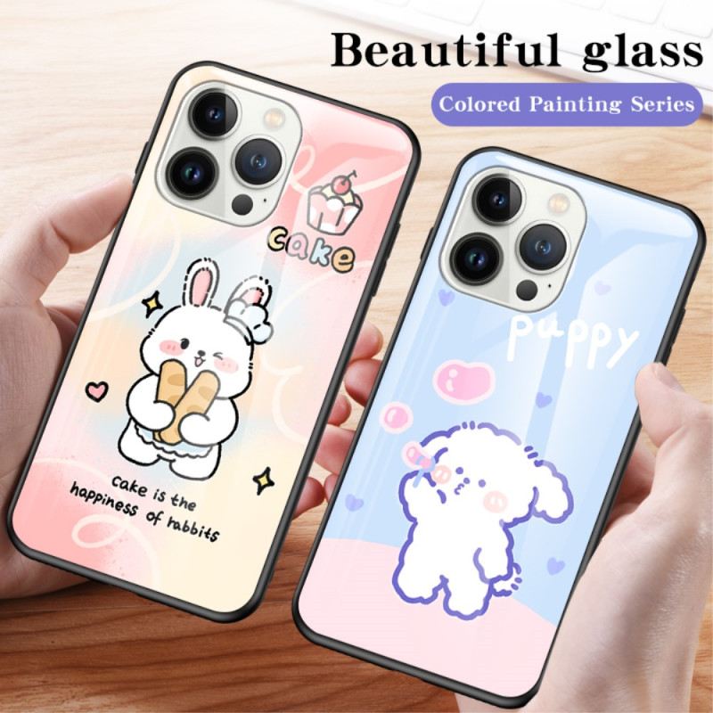 Maskica iPhone 15 Pro Sretan Zec Kaljeno Staklo