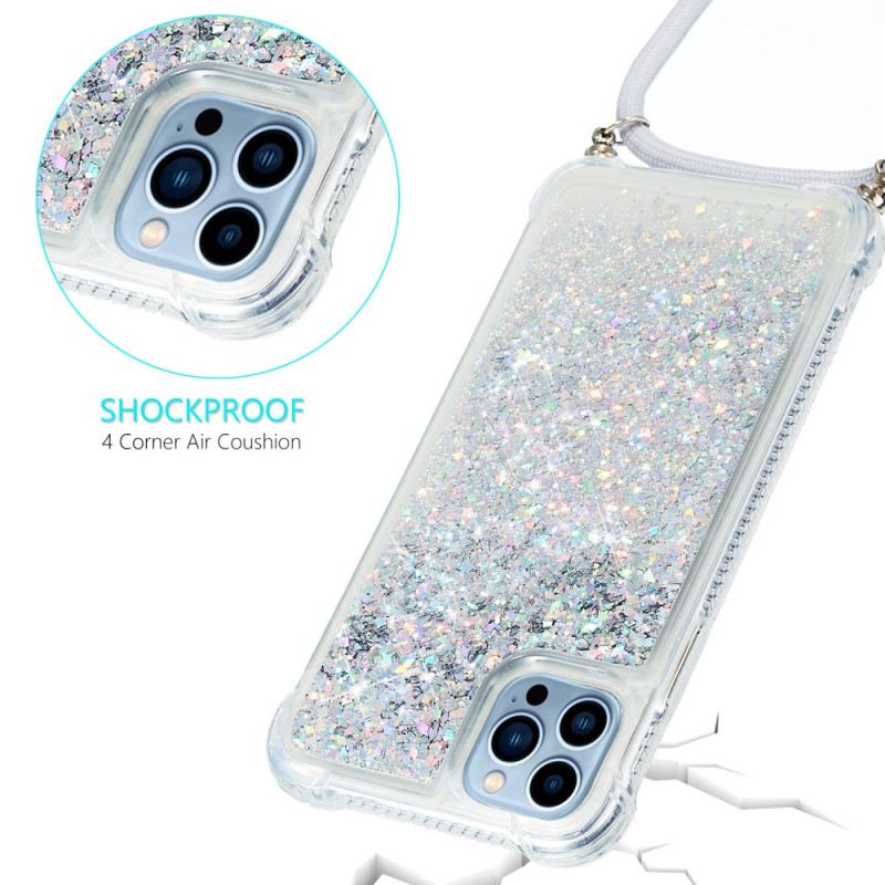 Maskica iPhone 15 Pro Uzica Sa Šljokicama