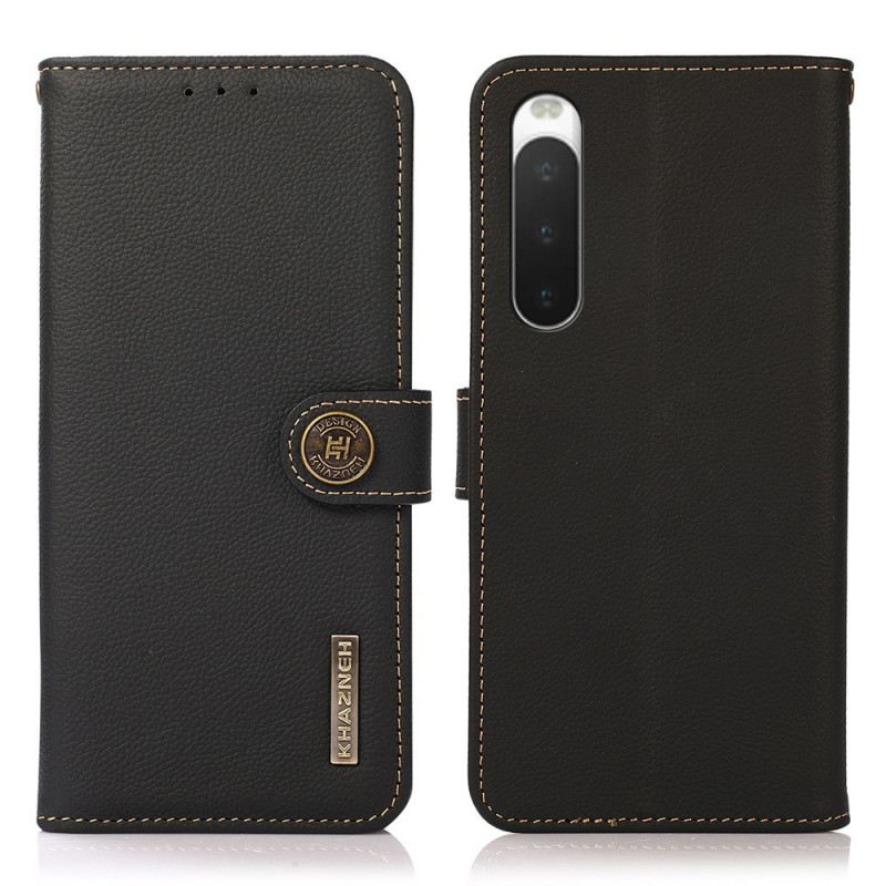 Futrola Sony Xperia 10 IV Khazneh Rfid Prava Koža