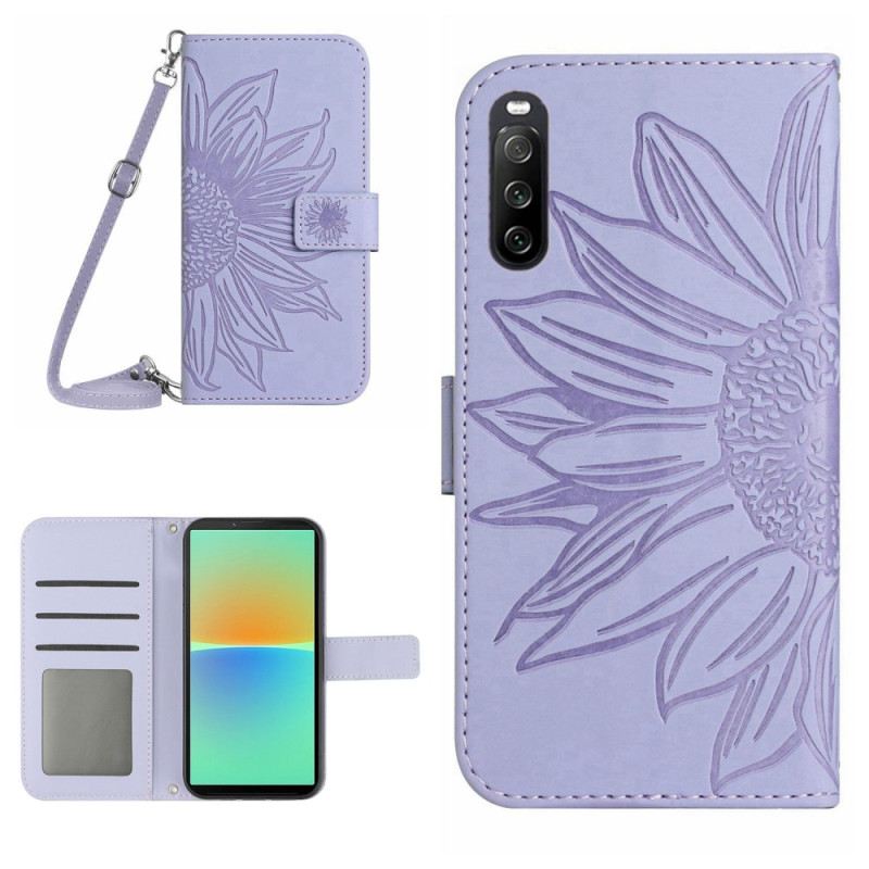 Kožna Futrola Sony Xperia 10 IV Suncokret I Naramenica