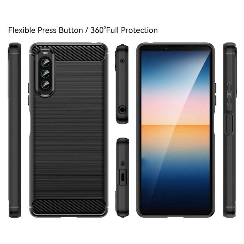 Maskica Sony Xperia 10 IV Brušena Karbonska Vlakna