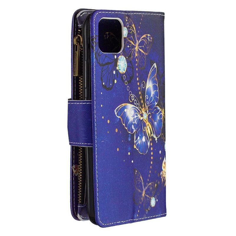 Flip Futrola Realme C11 Zlatni Leptirići S Džepovima