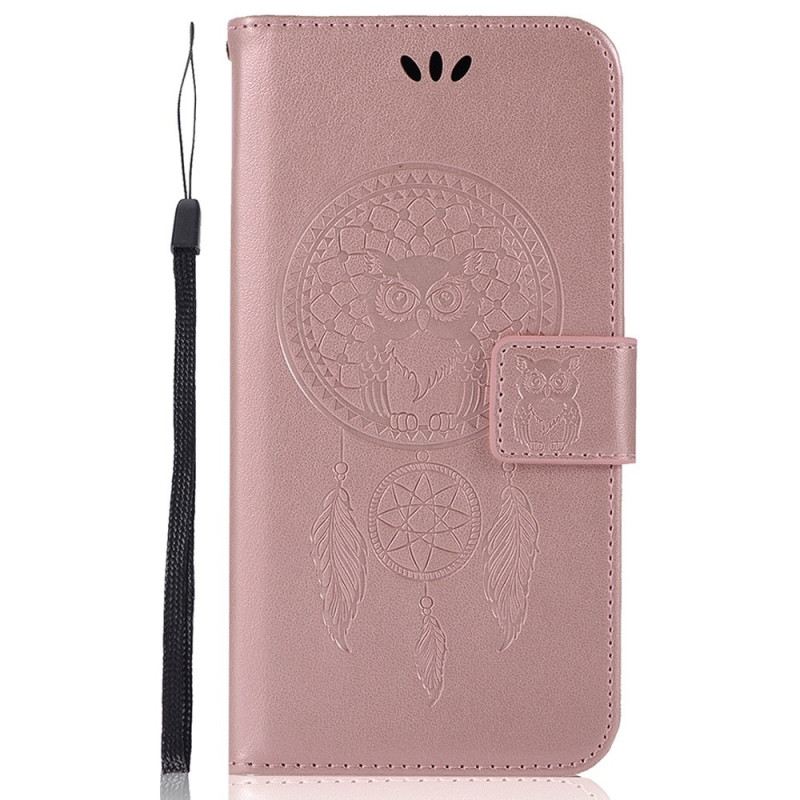 Flip Futrola Xiaomi Redmi 10C Hvatač Snova Sova S Remenom