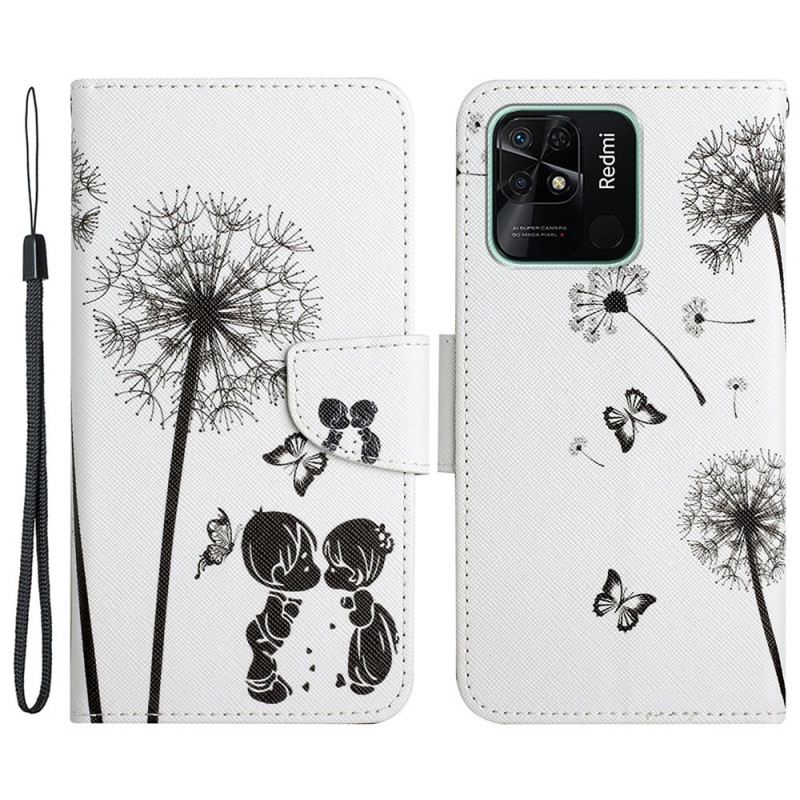 Futrola Xiaomi Redmi 10C Lanyard Love Maslačci