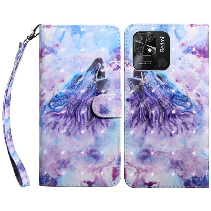Futrola Xiaomi Redmi 10C Lanyard Wolf