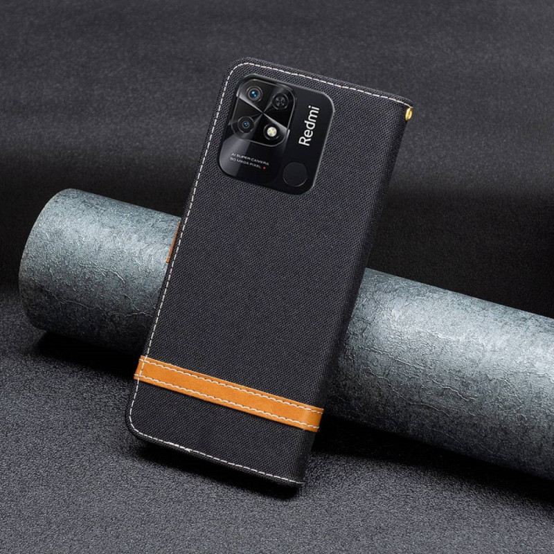 Futrola Xiaomi Redmi 10C Remen S Efektom Tkanine I Kože