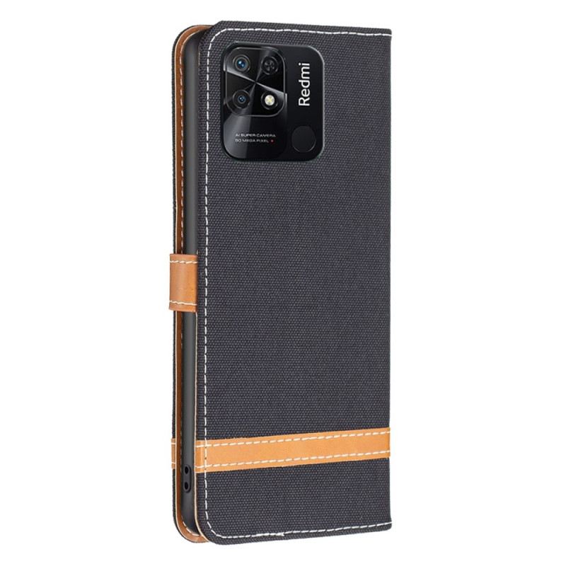 Futrola Xiaomi Redmi 10C Remen S Efektom Tkanine I Kože