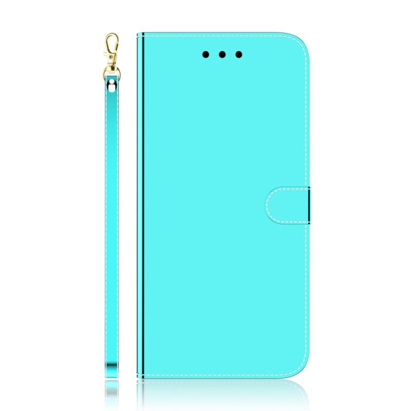 Futrola Xiaomi Redmi 10C Umjetna Zrcalna Koža S Remenom