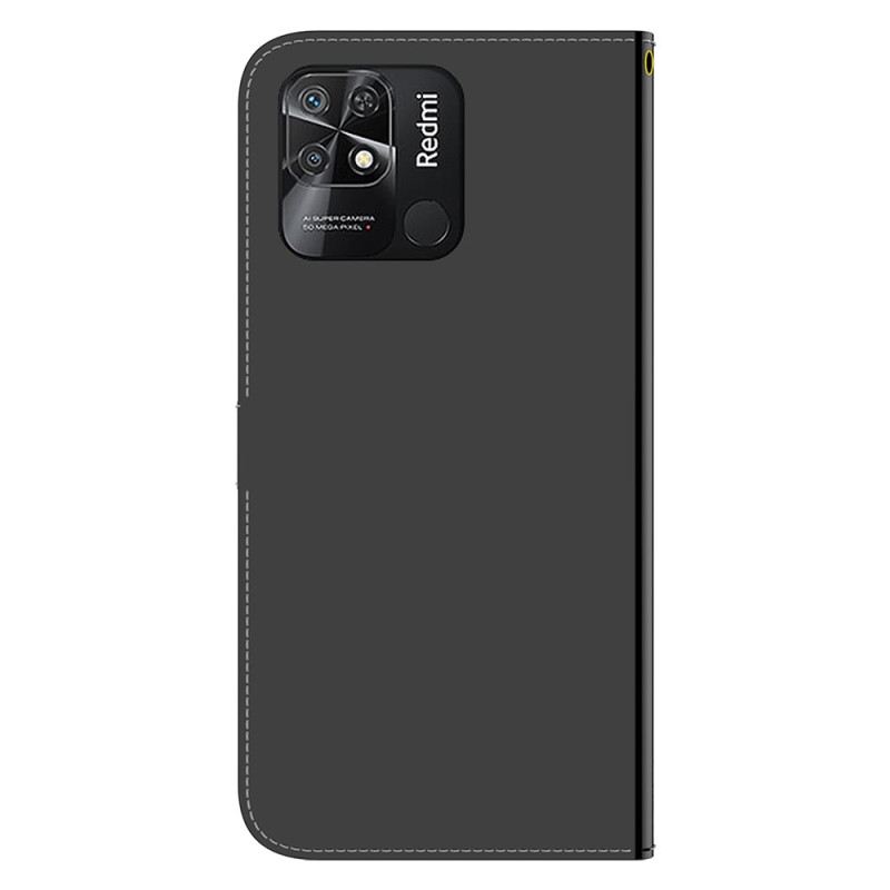 Futrola Xiaomi Redmi 10C Umjetna Zrcalna Koža S Remenom