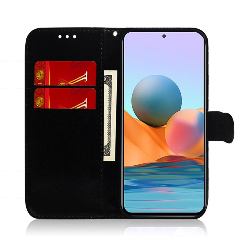 Futrola Xiaomi Redmi 10C Umjetna Zrcalna Koža S Remenom