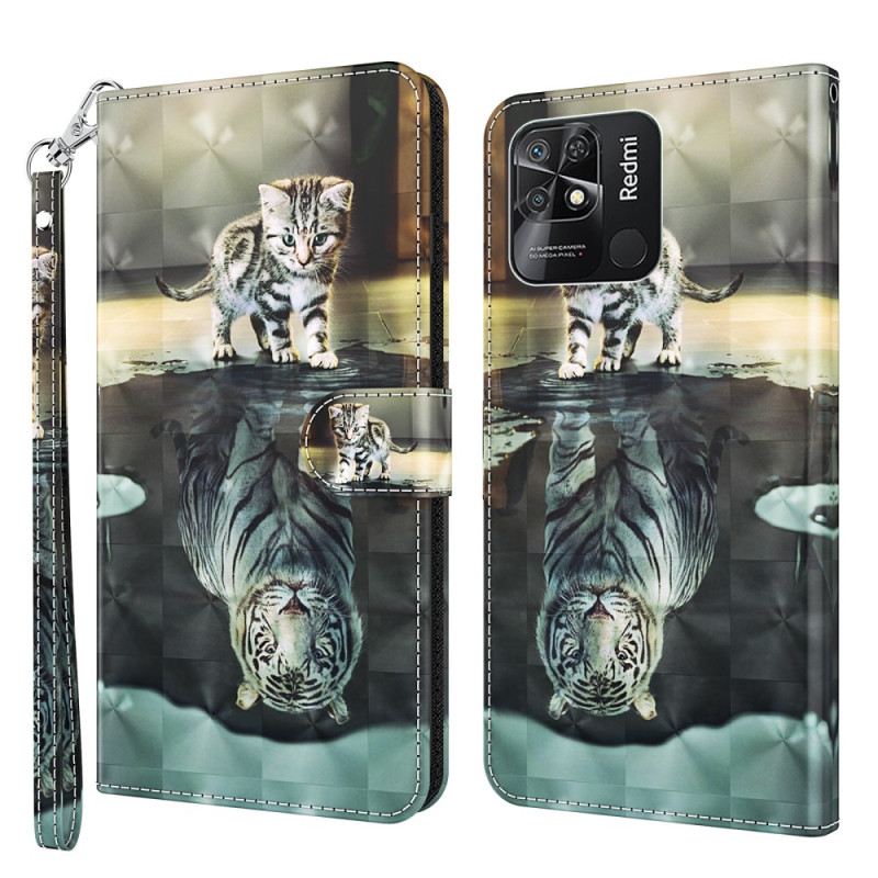 Kožna Futrola Xiaomi Redmi 10C Strappy Kitten Dream
