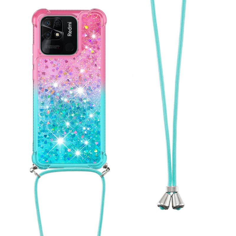 Maskica Xiaomi Redmi 10C Glitter Silikonski Kabel