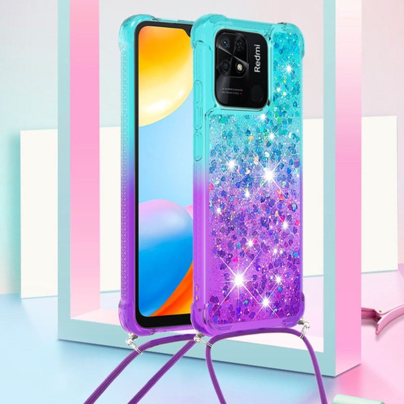 Maskica Xiaomi Redmi 10C Glitter Silikonski Kabel
