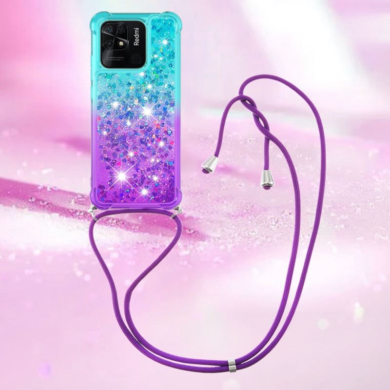 Maskica Xiaomi Redmi 10C Glitter Silikonski Kabel