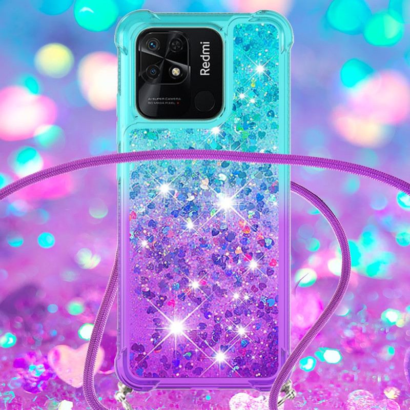 Maskica Xiaomi Redmi 10C Glitter Silikonski Kabel